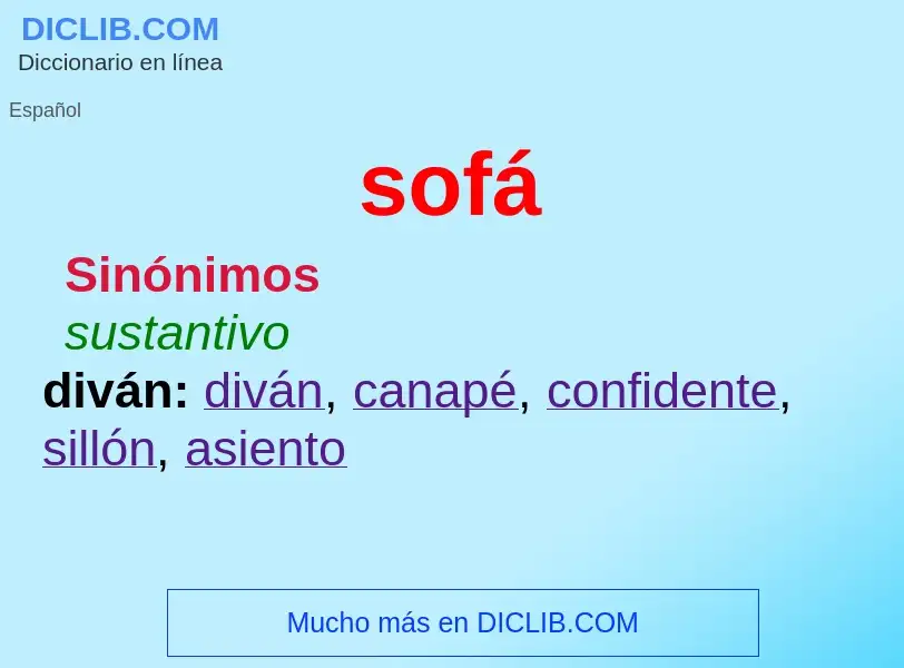 What is sofá - definition