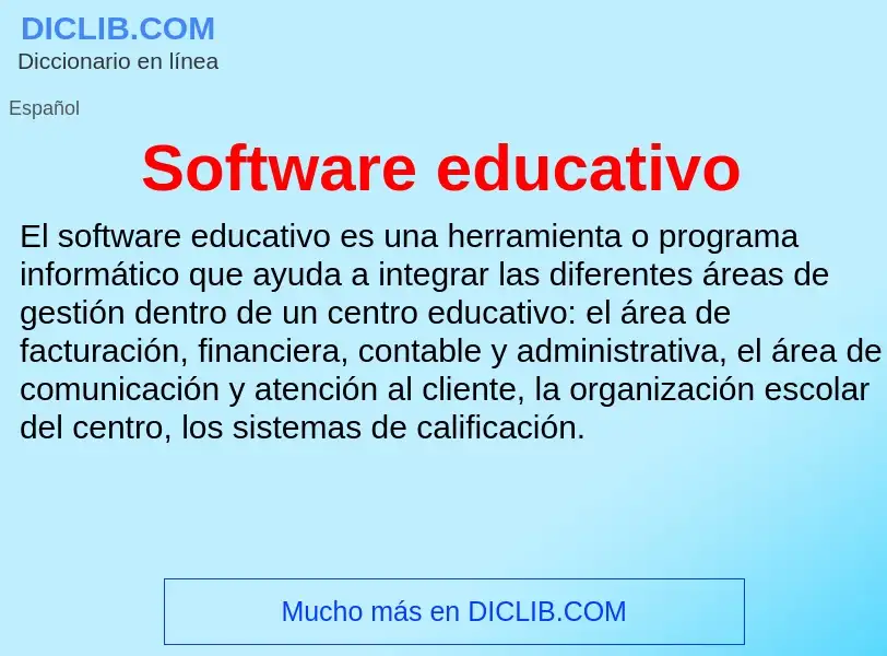 Che cos'è Software educativo - definizione