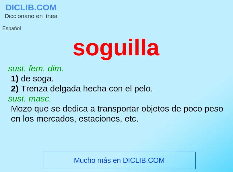 What is soguilla - definition