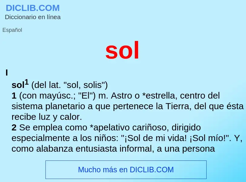 Wat is sol - definition