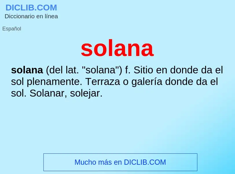 What is solana - definition