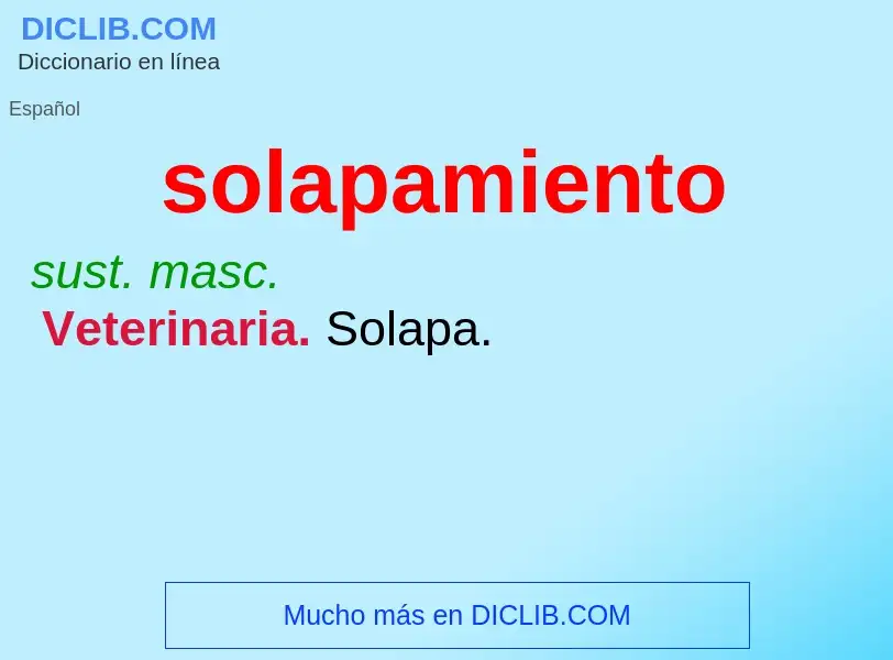 Что такое solapamiento - определение