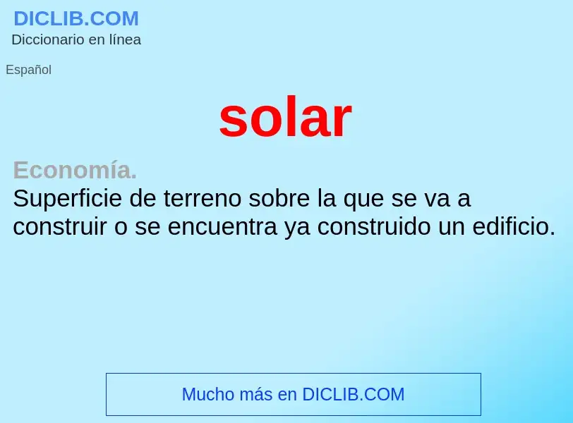 Wat is solar - definition