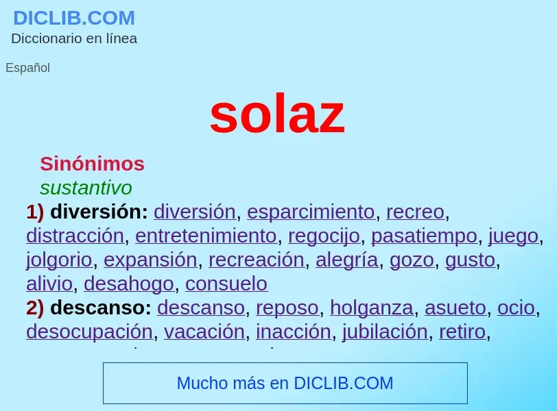 Wat is solaz - definition