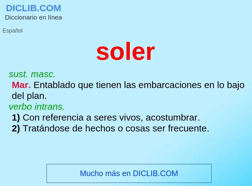 What is soler - meaning and definition