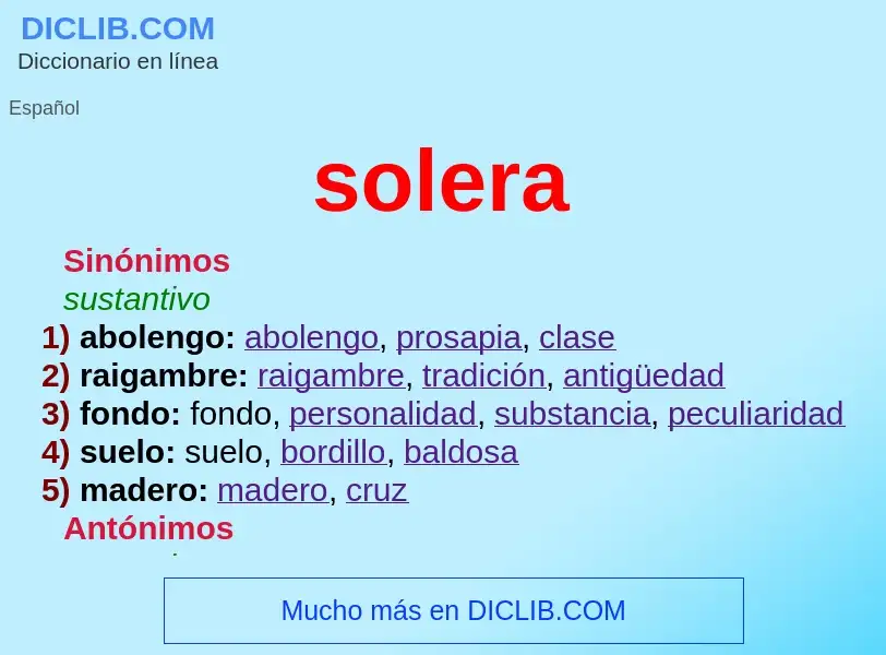 Wat is solera - definition