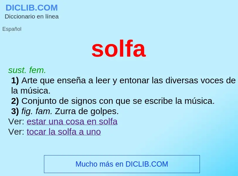 Wat is solfa - definition