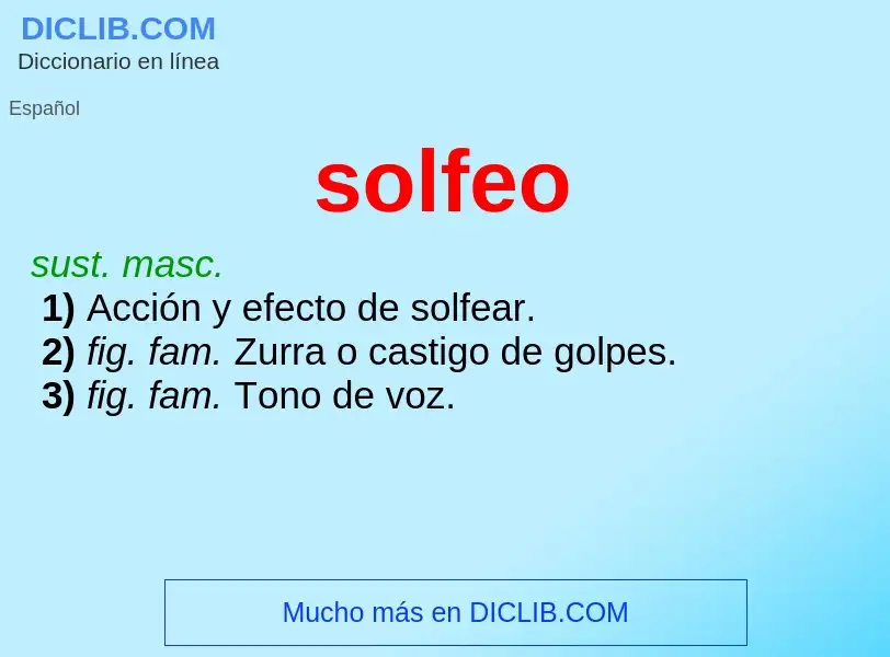 Wat is solfeo - definition