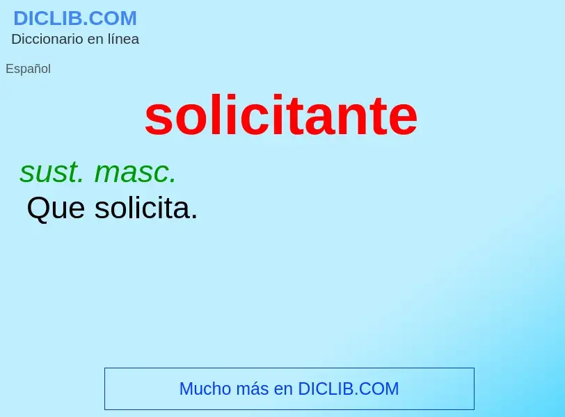 Wat is solicitante - definition