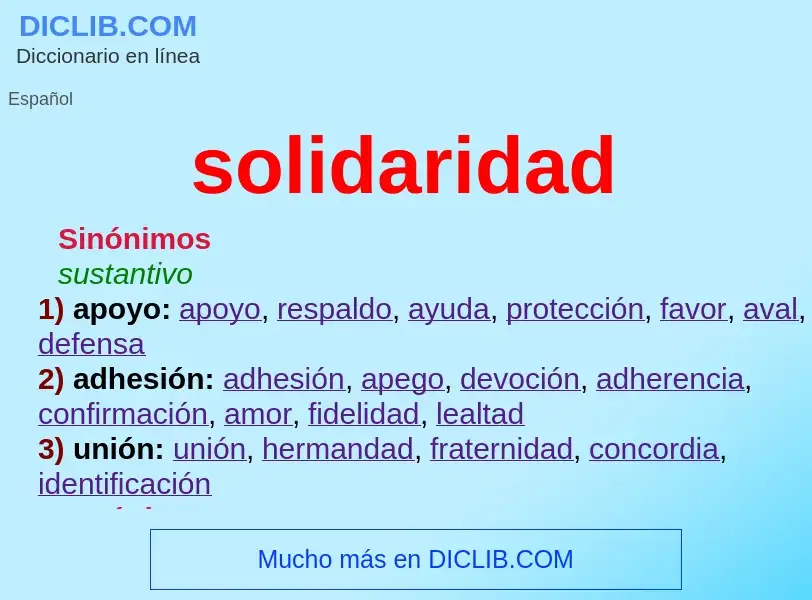 What is solidaridad - definition