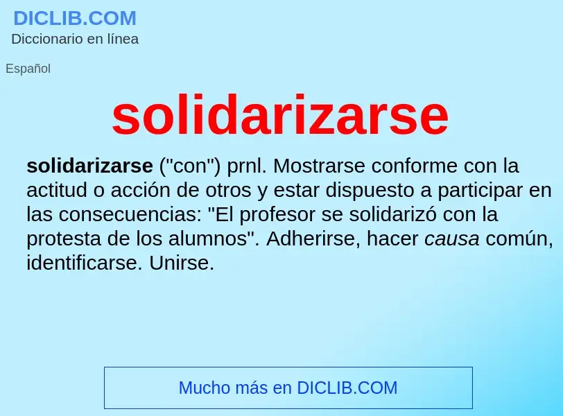 O que é solidarizarse - definição, significado, conceito