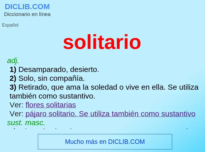 Was ist solitario - Definition