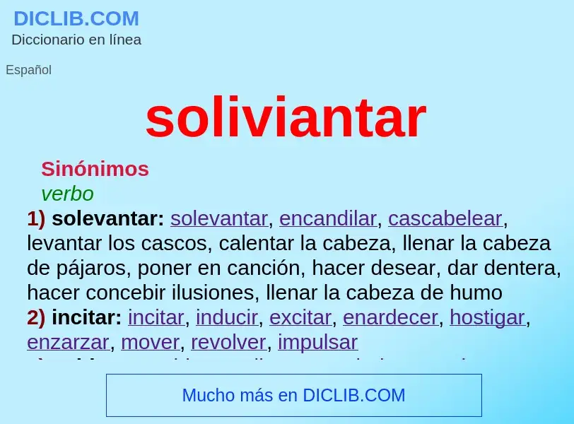 O que é soliviantar - definição, significado, conceito