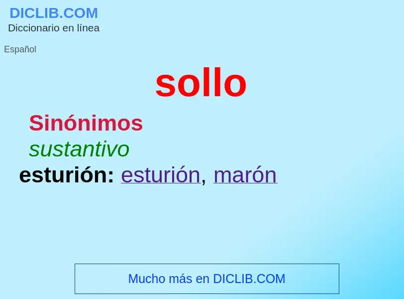 What is sollo - meaning and definition