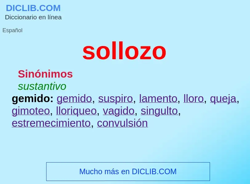 ¿Qué es sollozo? - significado y definición