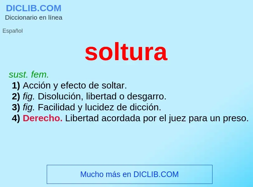 What is soltura - definition