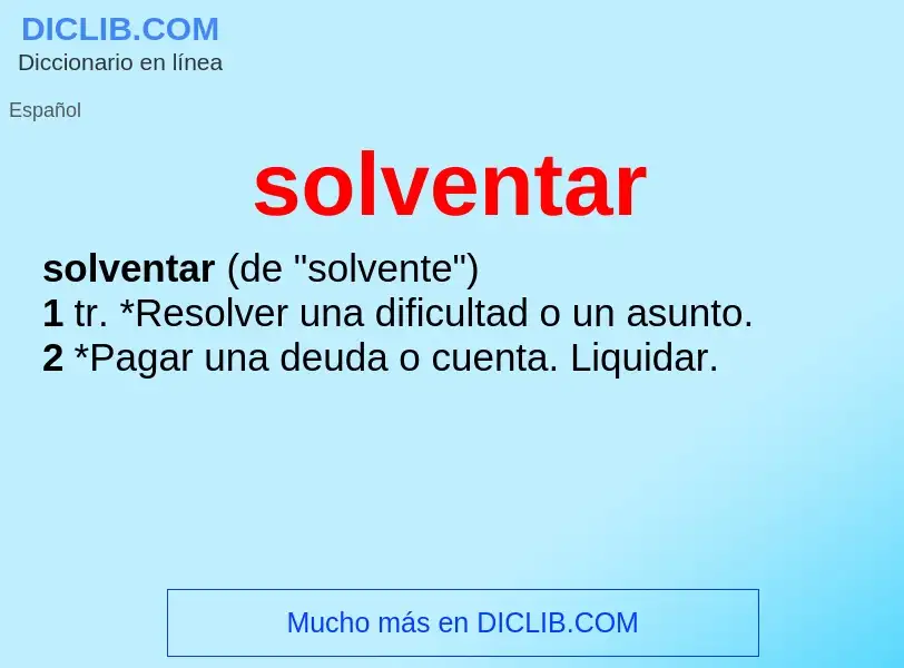 Что такое solventar - определение