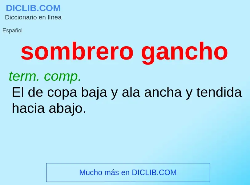 What is sombrero gancho - meaning and definition