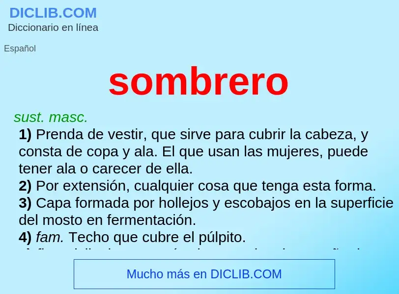 What is sombrero - definition