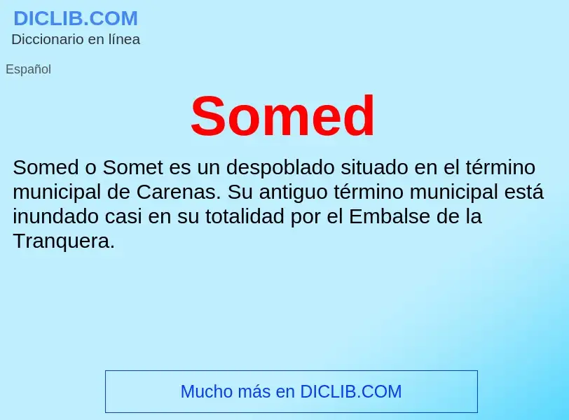 Что такое Somed - определение