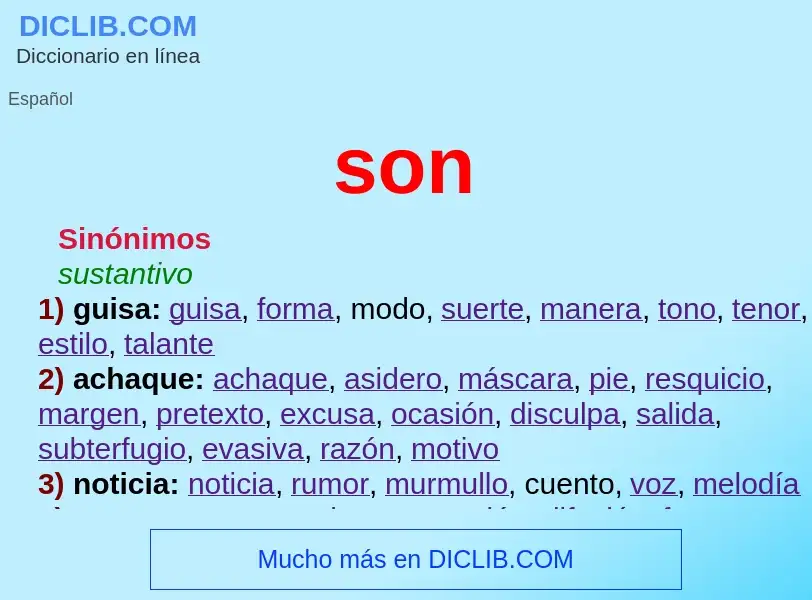 O que é son - definição, significado, conceito