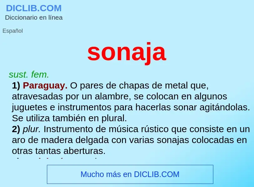 What is sonaja - definition