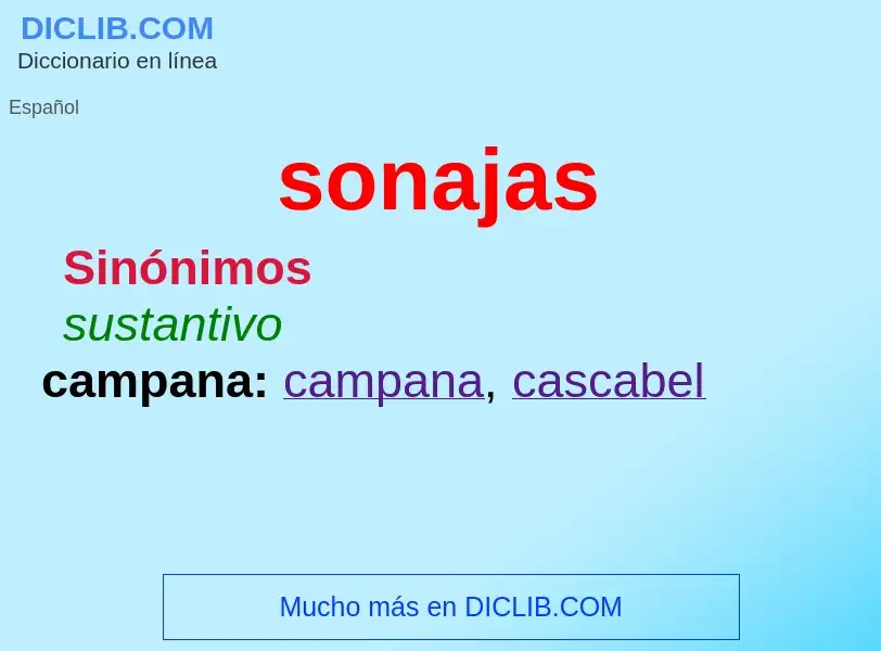 What is sonajas - meaning and definition