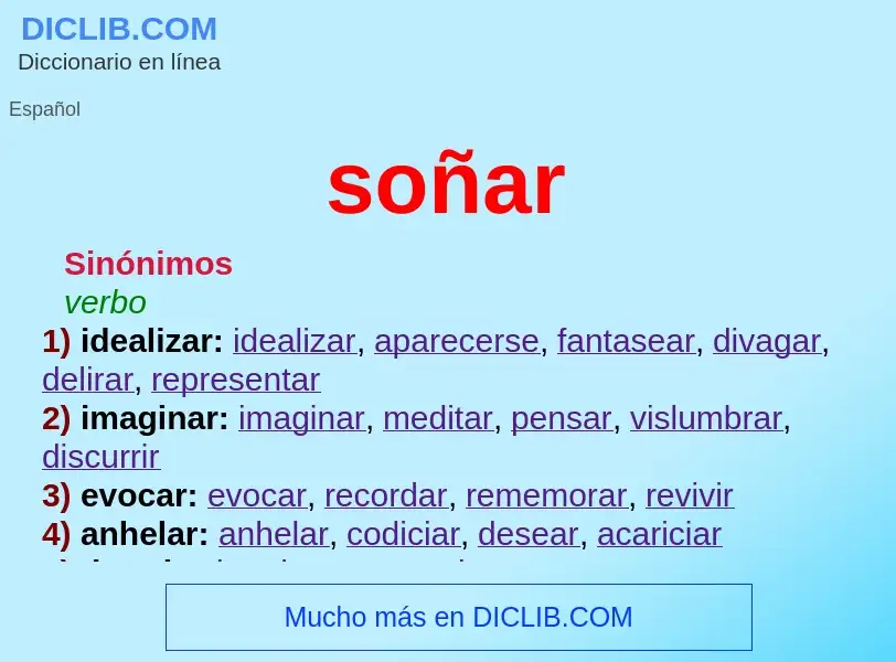 What is soñar - meaning and definition