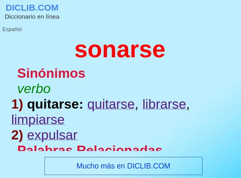 ¿Qué es sonarse? - significado y definición