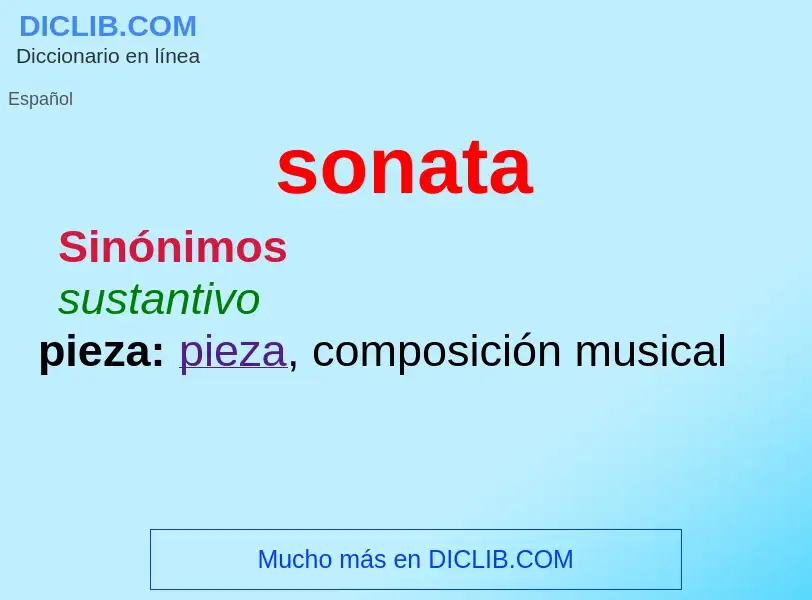 What is sonata - meaning and definition