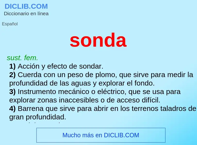 Che cos'è sonda - definizione