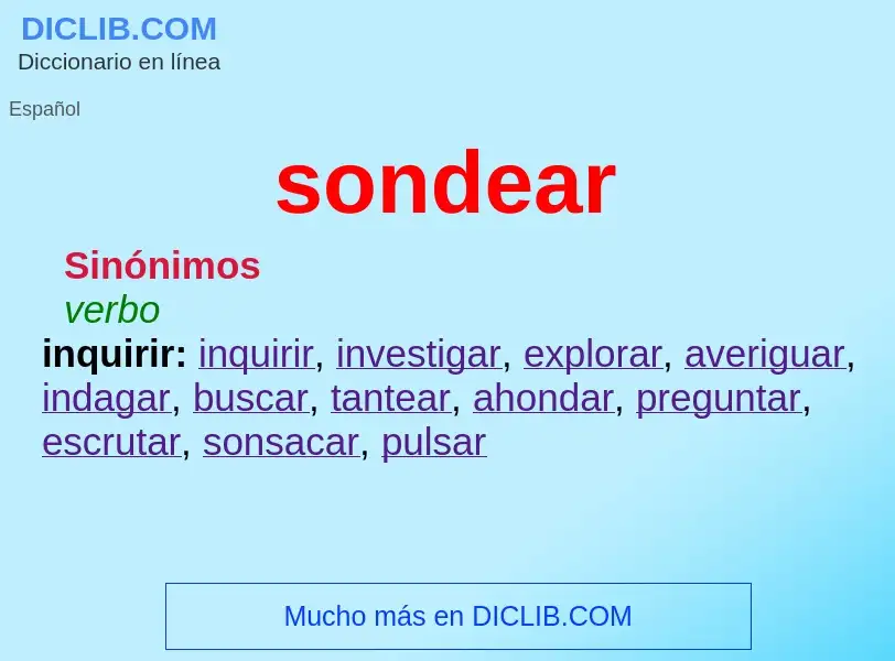 O que é sondear - definição, significado, conceito