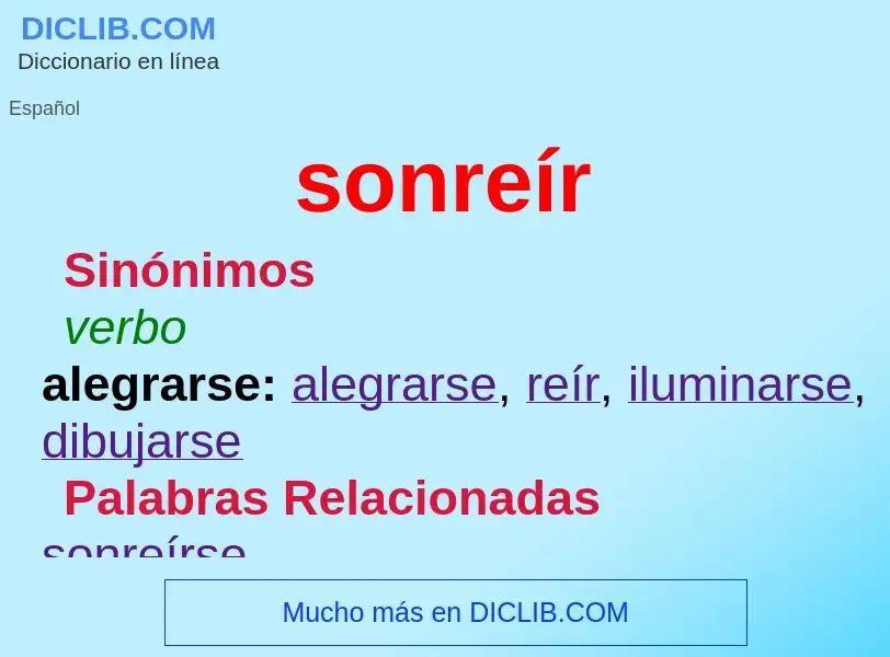 What is sonreír - meaning and definition