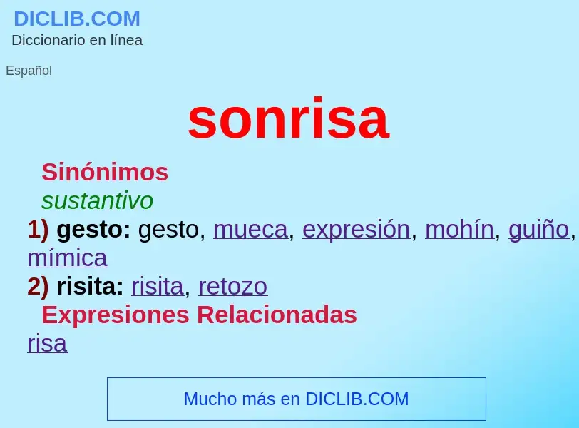 What is sonrisa - meaning and definition