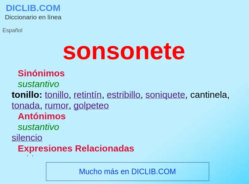 What is sonsonete - definition