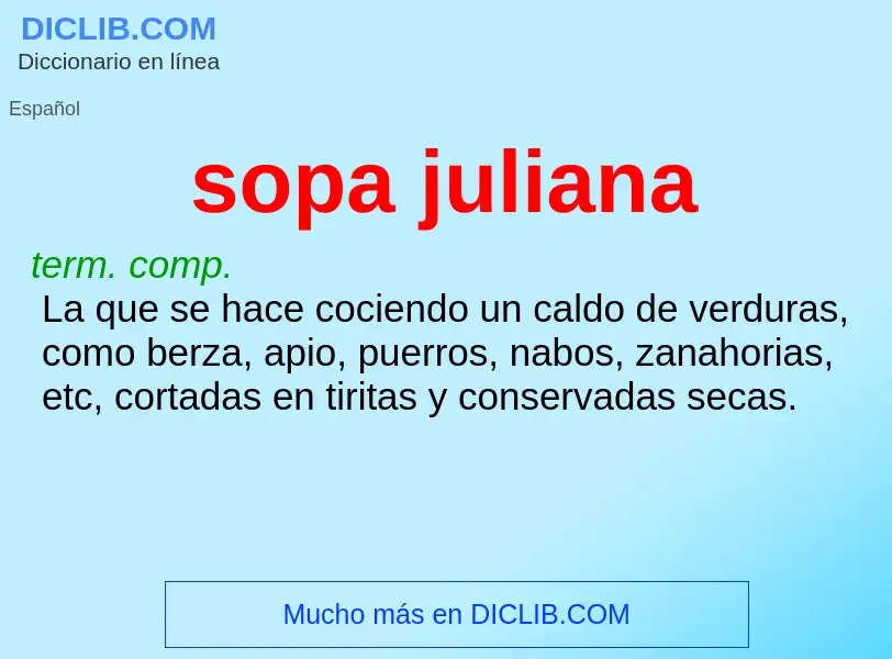 What is sopa juliana - meaning and definition