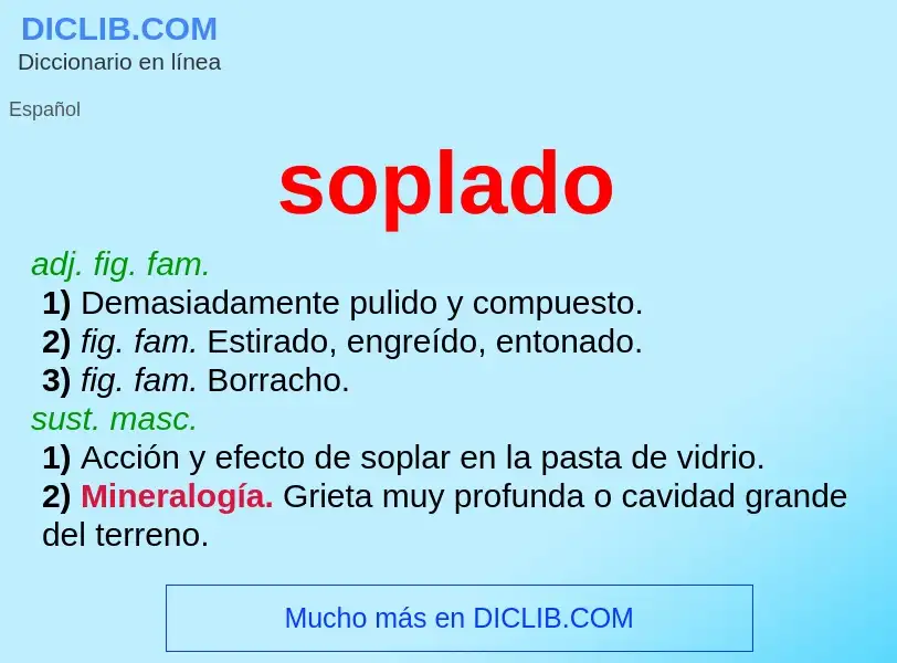 Wat is soplado - definition