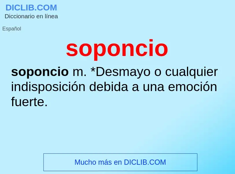 O que é soponcio - definição, significado, conceito