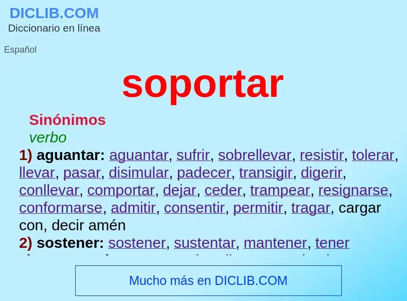 Wat is soportar - definition