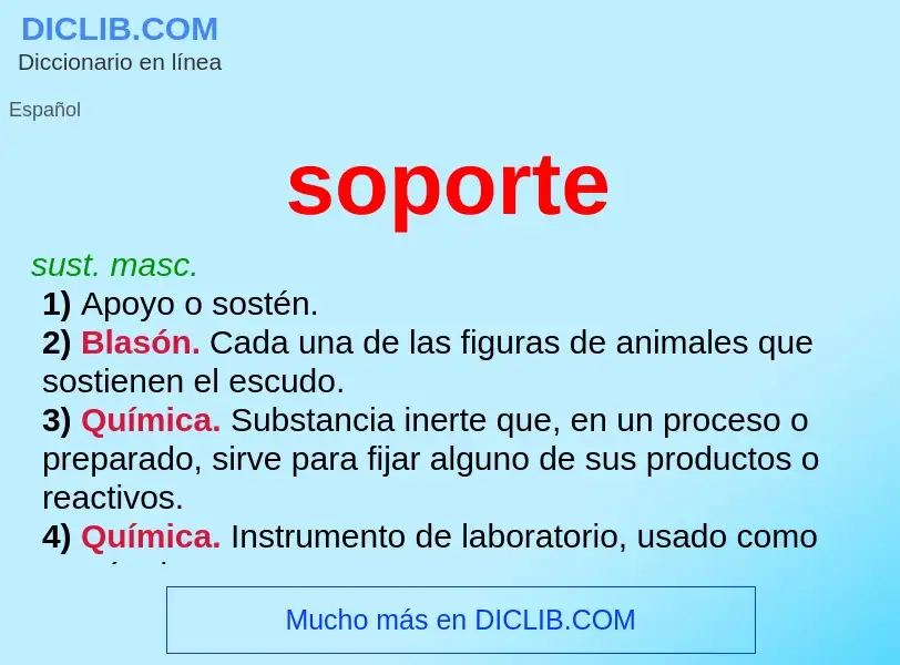 What is soporte - definition