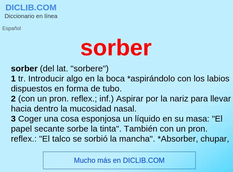 Was ist sorber - Definition