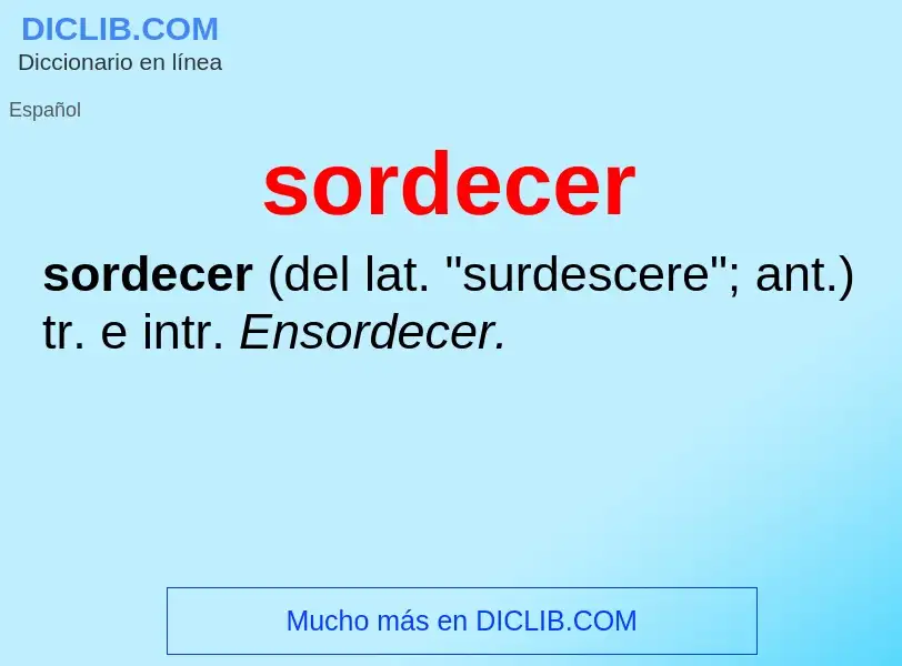 Что такое sordecer - определение