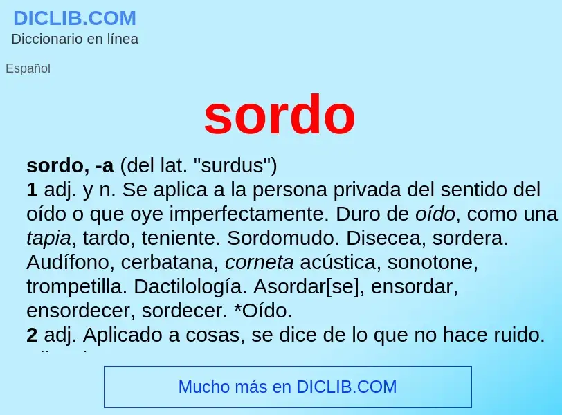 Wat is sordo - definition