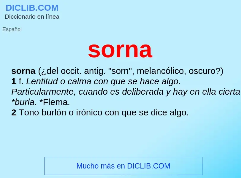 Wat is sorna - definition