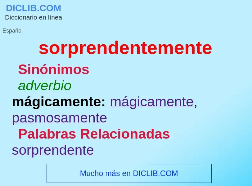 O que é sorprendentemente - definição, significado, conceito