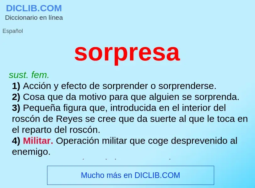 Wat is sorpresa - definition