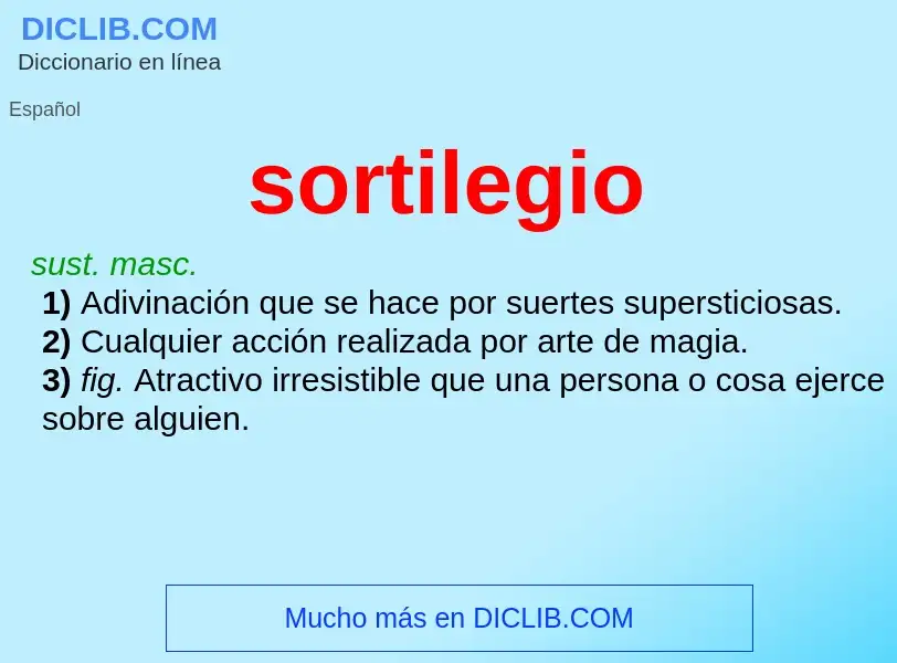 Wat is sortilegio - definition