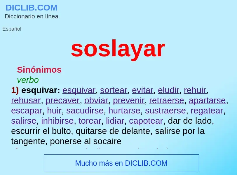 What is soslayar - meaning and definition