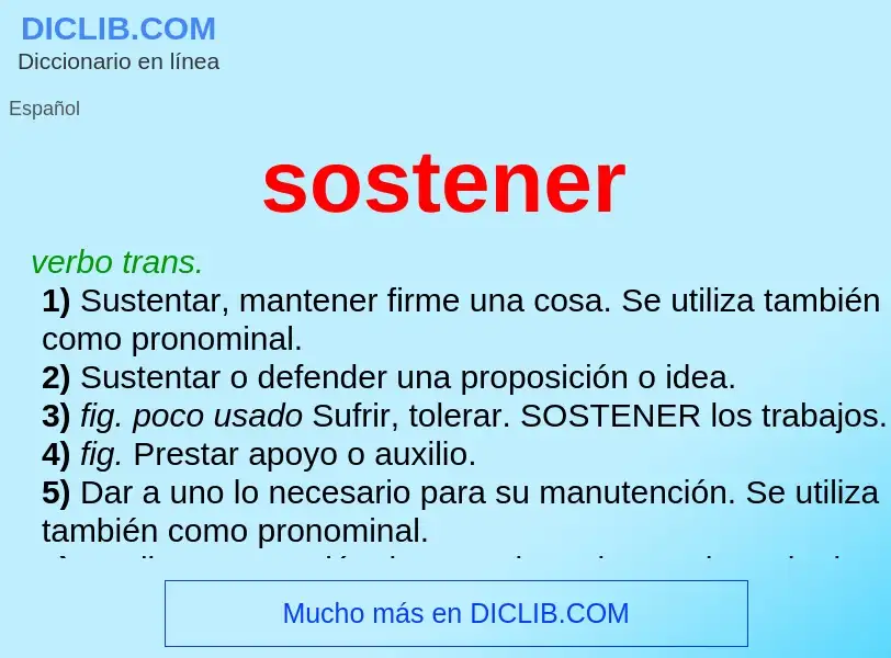 What is sostener - definition