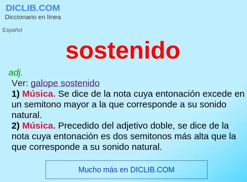 ¿Qué es sostenido? - significado y definición